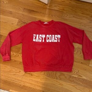 Red East Coast Sweatshirt Blue Brush